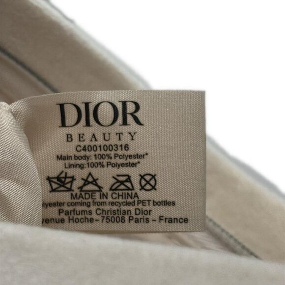 Auth Dior Parfums - Cream Polyester Pouch - Picture 6 of 6